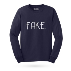 Walexa Kaos Distro FAKE Promo Baju Kaos Murah Lengan Panjang - Merah